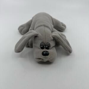 Pound Puppies Newborns Gray Puppy Vintage 80s Tonka Dog Plush Stuffed Animal Toy